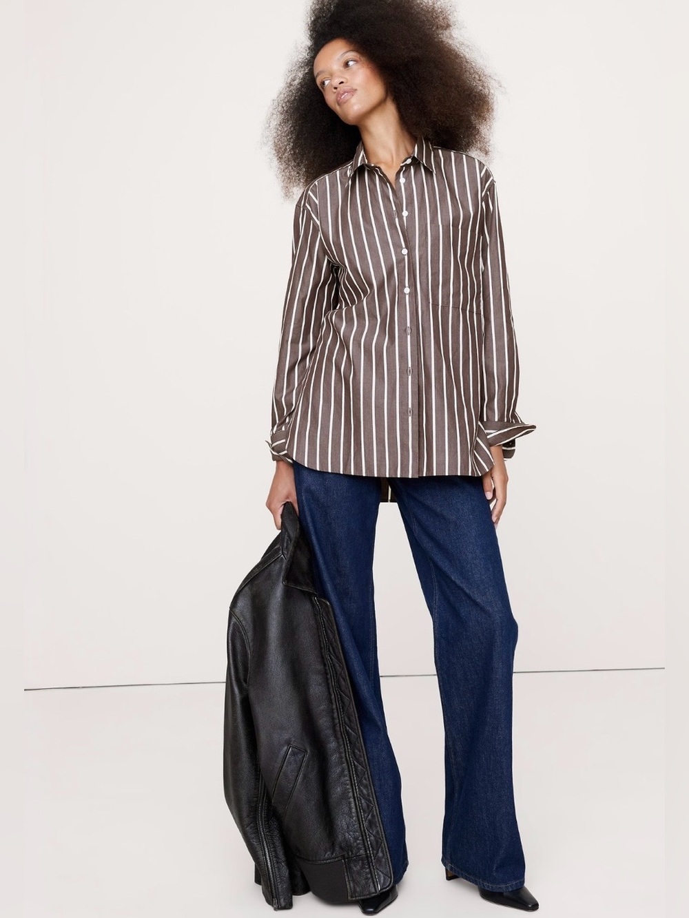 NWOT-Banana Republic Everyday Oversized Cotton Shirt, Large